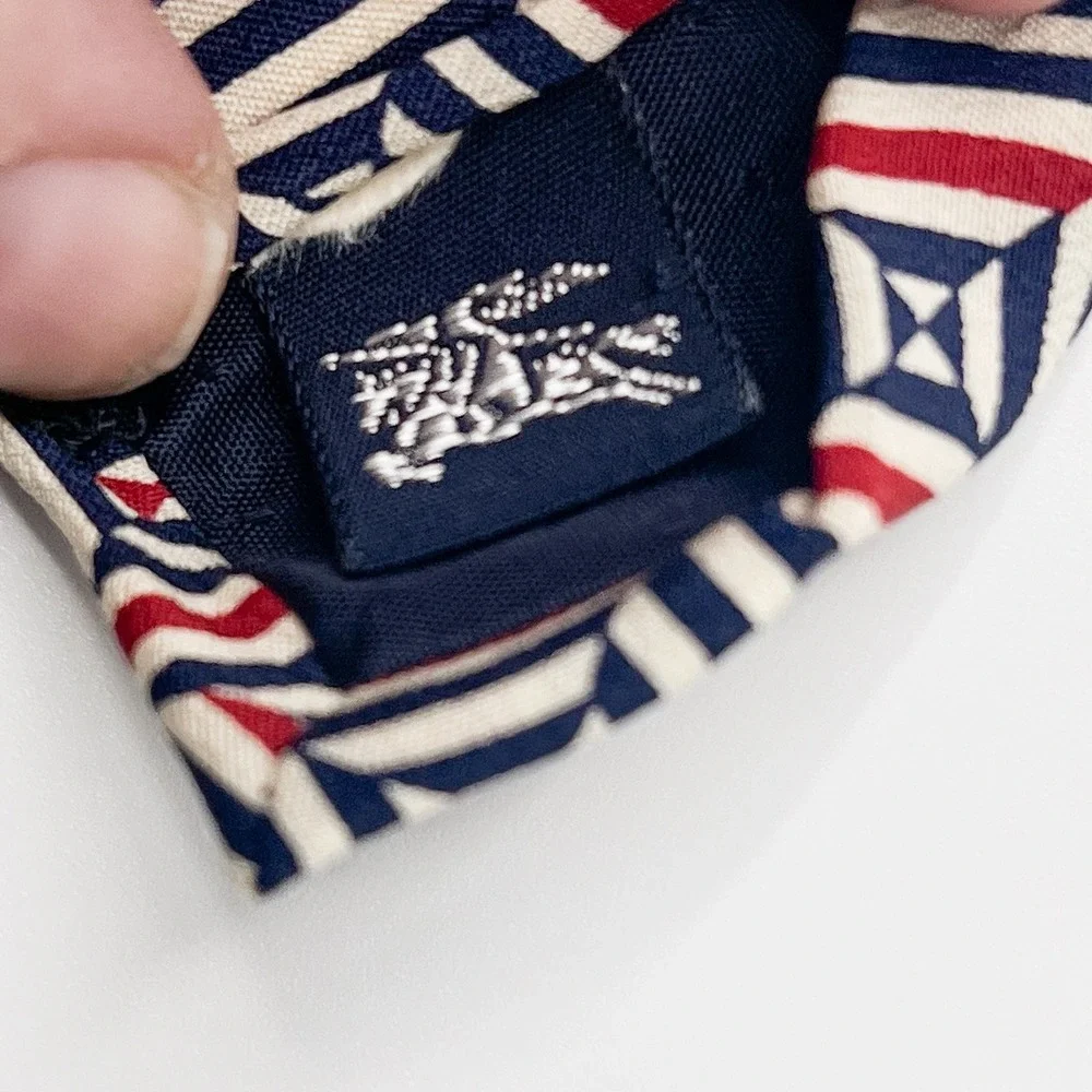 VTG Burberry of London Tie Mens 100% Silk Hand Sewn Made in USA Luxury